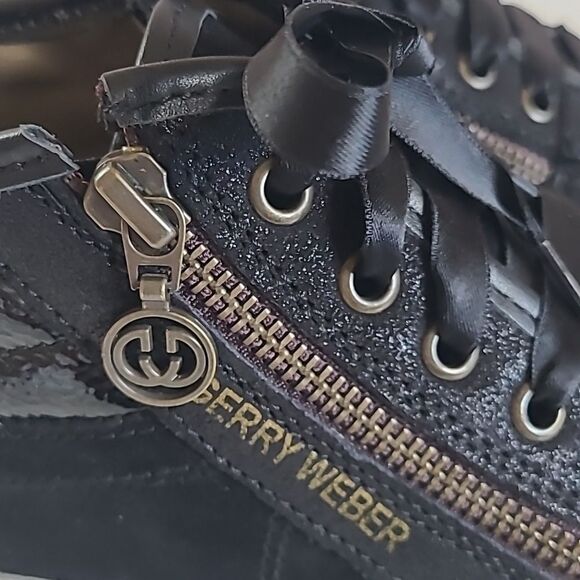 Gerry Weber Black Suede Sneaker Boots French Size EU 37 - Picture 7 of 16